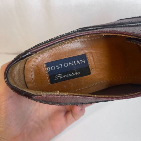 Bostonian Florentine Oxford Wingtip Brogue Dress Shoe Size 8.5 Made in Italy - Picture 12 of 13